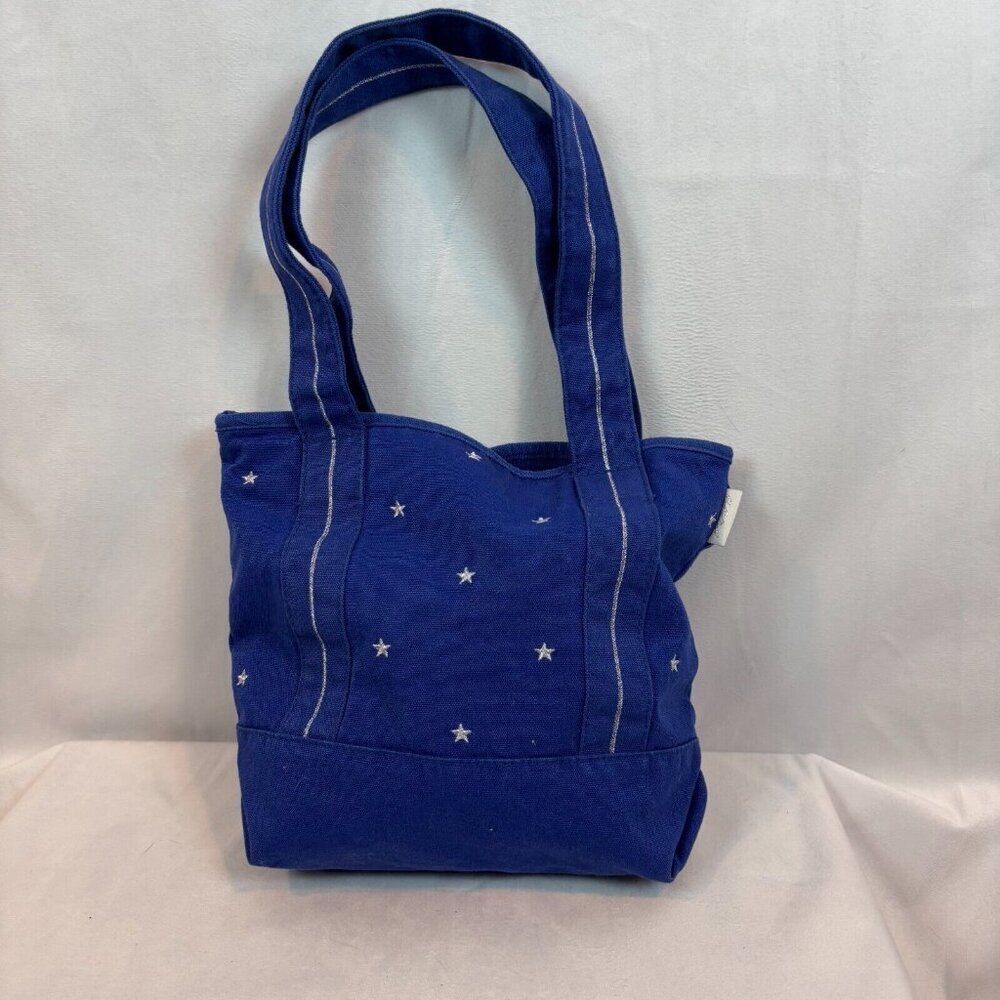 aero small blue silver star 100% Cotton handbag Casual Boho Fun‎ sustainable